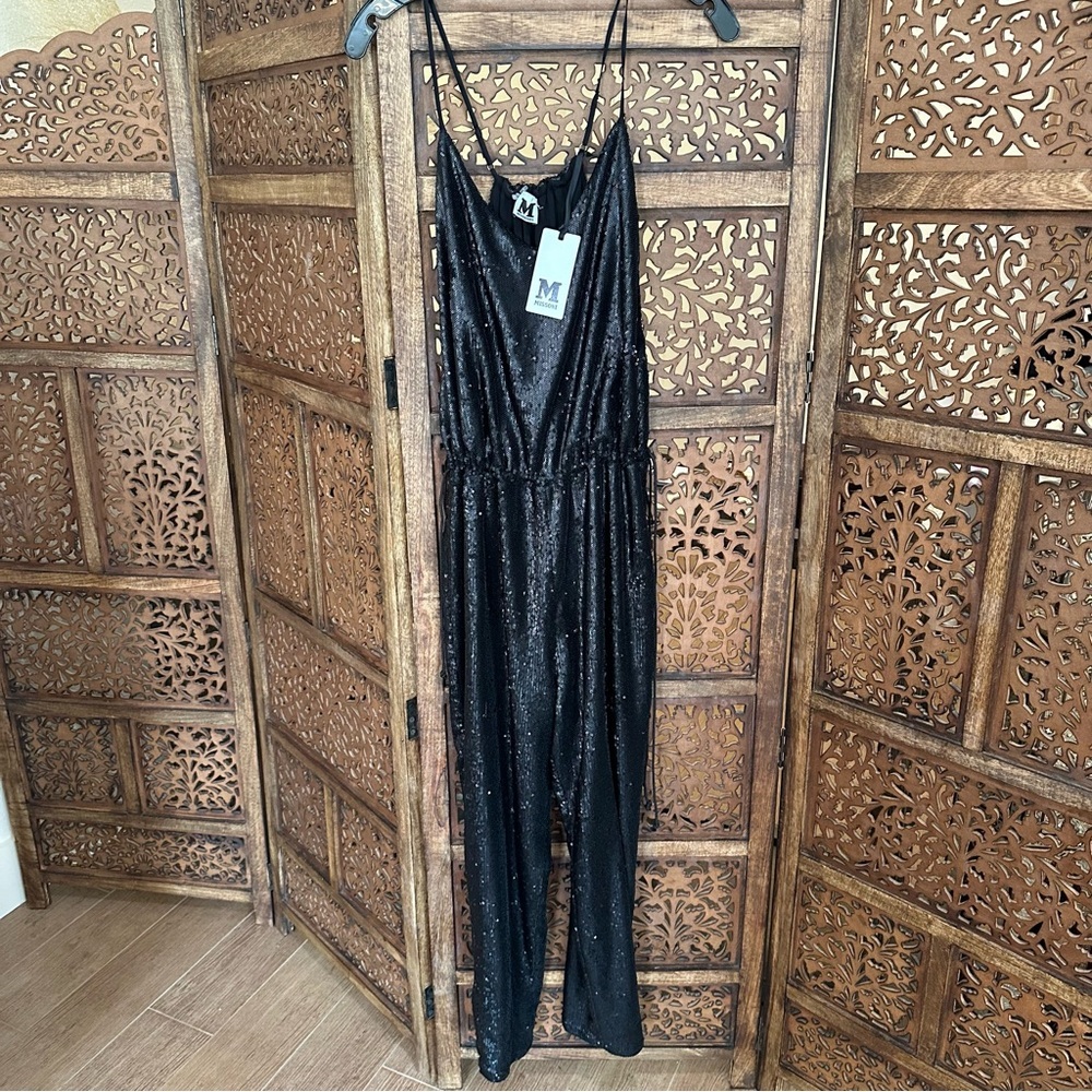 NWT M Missoni Black Sequin Jumpsuit reg $755
